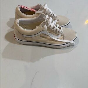 Vans Beige and White Sneakers